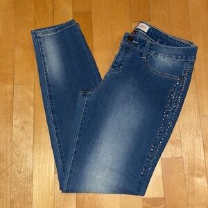 Womens Lei Emma Jeggings Blue With Rhinestones Size 11